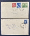 2x Used Australian FDCs Newcastle 1947 + Rabbit Bandicoot 1961 Dandenong Pmks