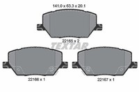 Textar Bremsbelagsatz, Scheibenbremse 2216501 Passend FüR Fiat Jeep