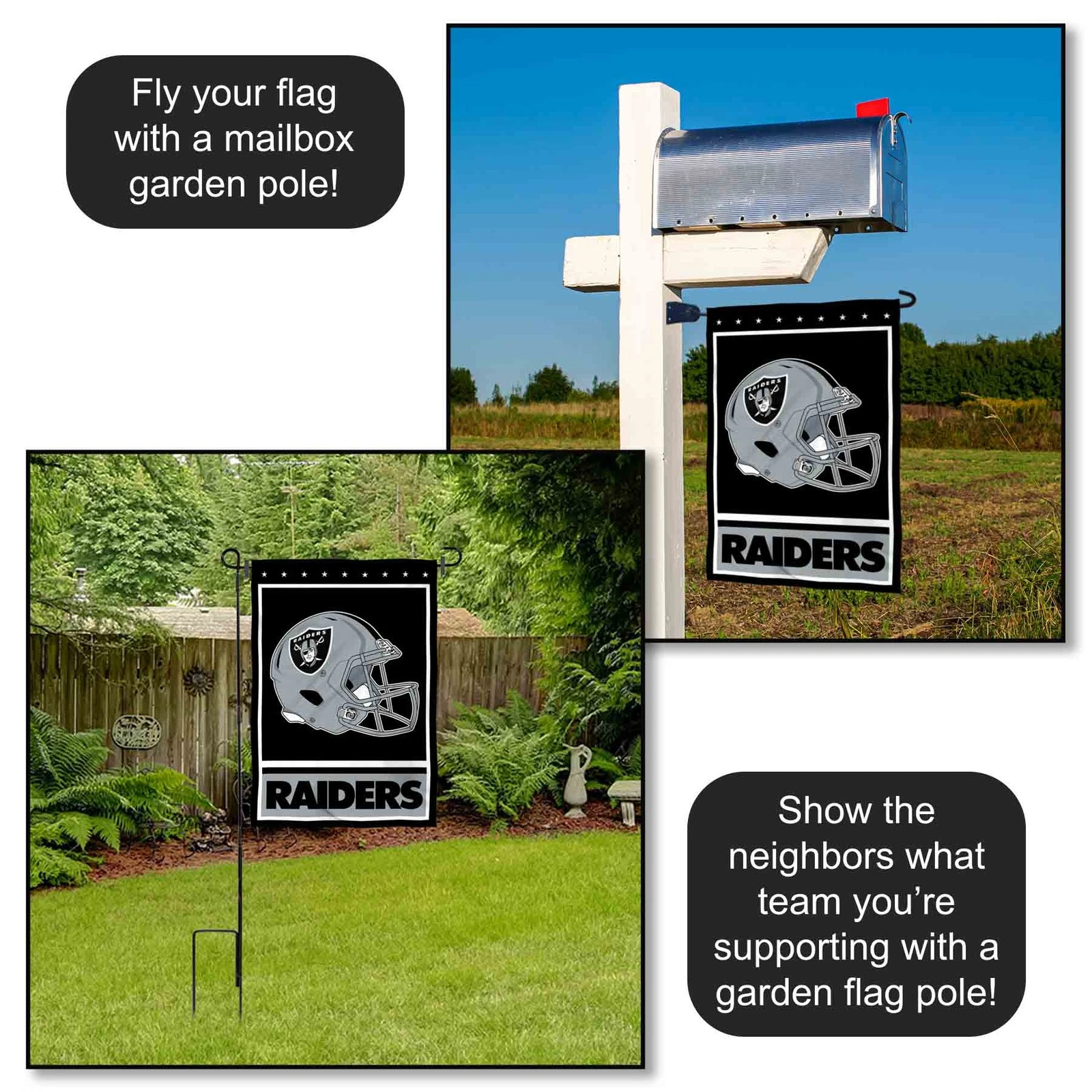 Las Vegas Raiders Garden Flag and Yard Banner