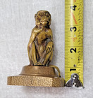 Vintage Bronze Monkey Statue WWII GI Bring Back 1945 Customs Paper Desk Sculptur — photo 3