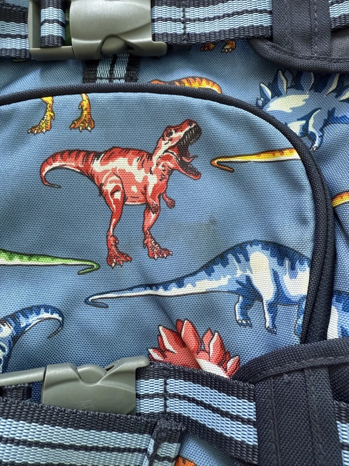 Pottery Barn Kids Blue Dinosaur Print Backpack and Lunchbox - Image 2 of 4