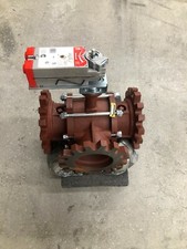 Honeywell VBF3L11S0D/M 6" 3-way Flange Actuated Control Ball Valve 208 Cv 