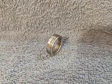 1992 90  Silver Proof Washington Quarter size 7 1/2  coin ring handmade