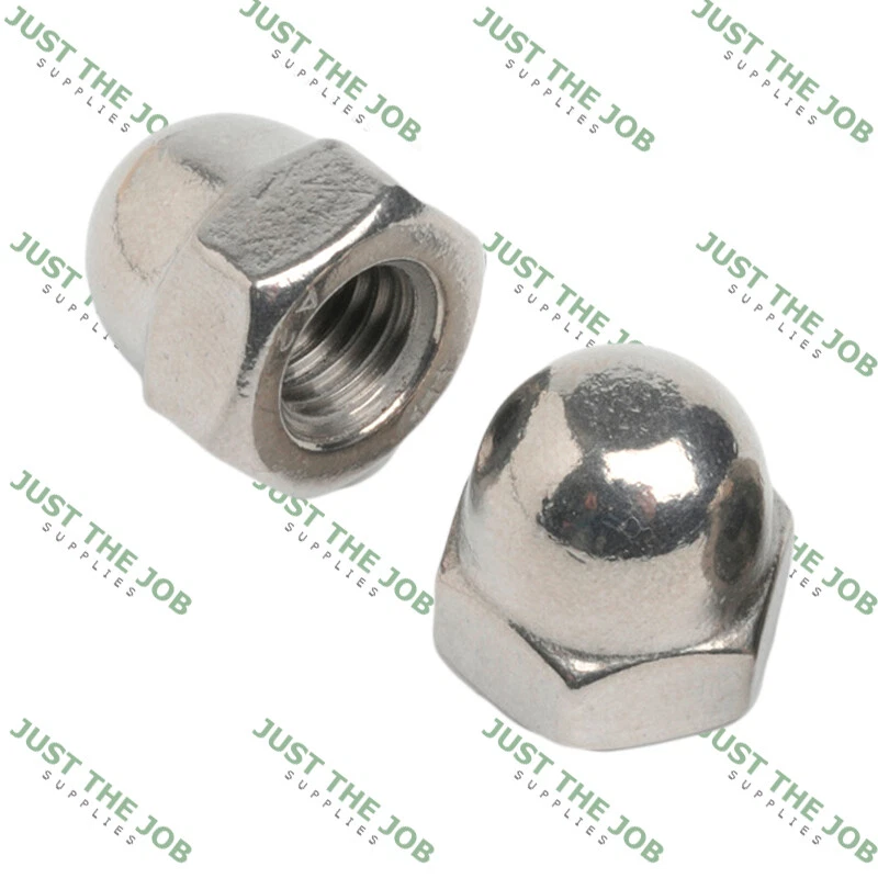 TIMCO Dome Nuts, A2 STAINLESS STEEL HEX to Fit Metric Bolts M5 M6 M8 M10 M12 - SS mm