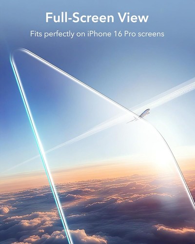 ESR 3 Pack for Iphone 16 Pro Screen Protector, Tempered Glass Film with Easy Ins - Picture 5 of 8