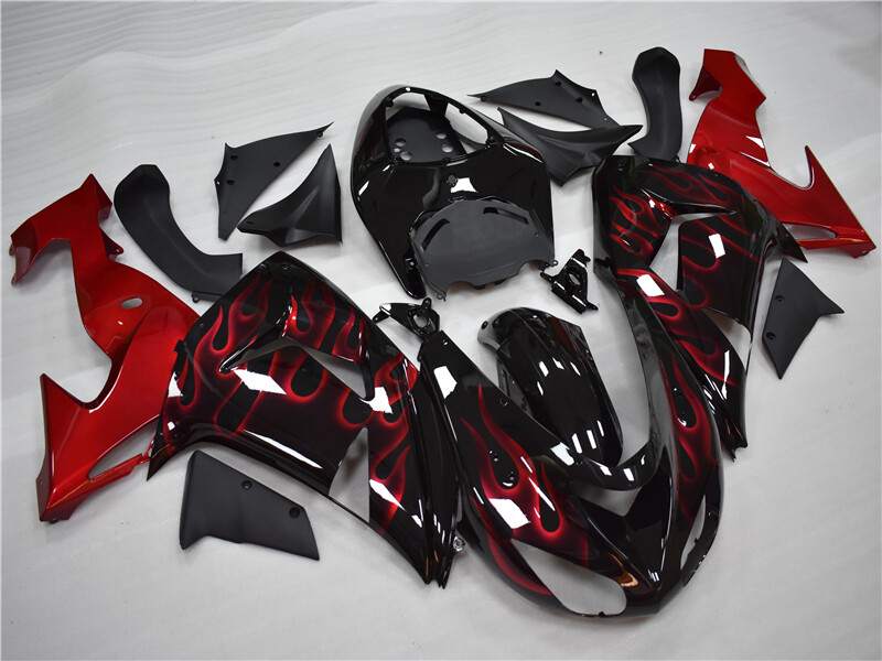 MSA Fit for Kawasaki Ninja 2006-2007 ZX10R Red Flame Injection