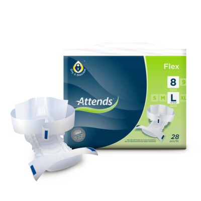 Attends Flex 8 Gr. L Windeln mit Hüftbund  (1 Pack mit 28 Stück)