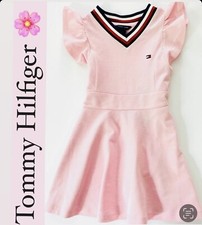 NWT, Girls Tommy Hilfiger Pink Mesh Dress. Size 4T. Eu 104