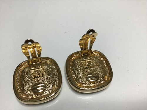 Stunning!! Swarovski Large Black & Crystal Rhinestone Goldtone Clip Earrings SAL - Picture 5 of 6