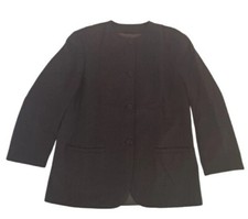 MARELLA Giacca blazer grigio girocollo misto lana vintage donna ragazza tg 46