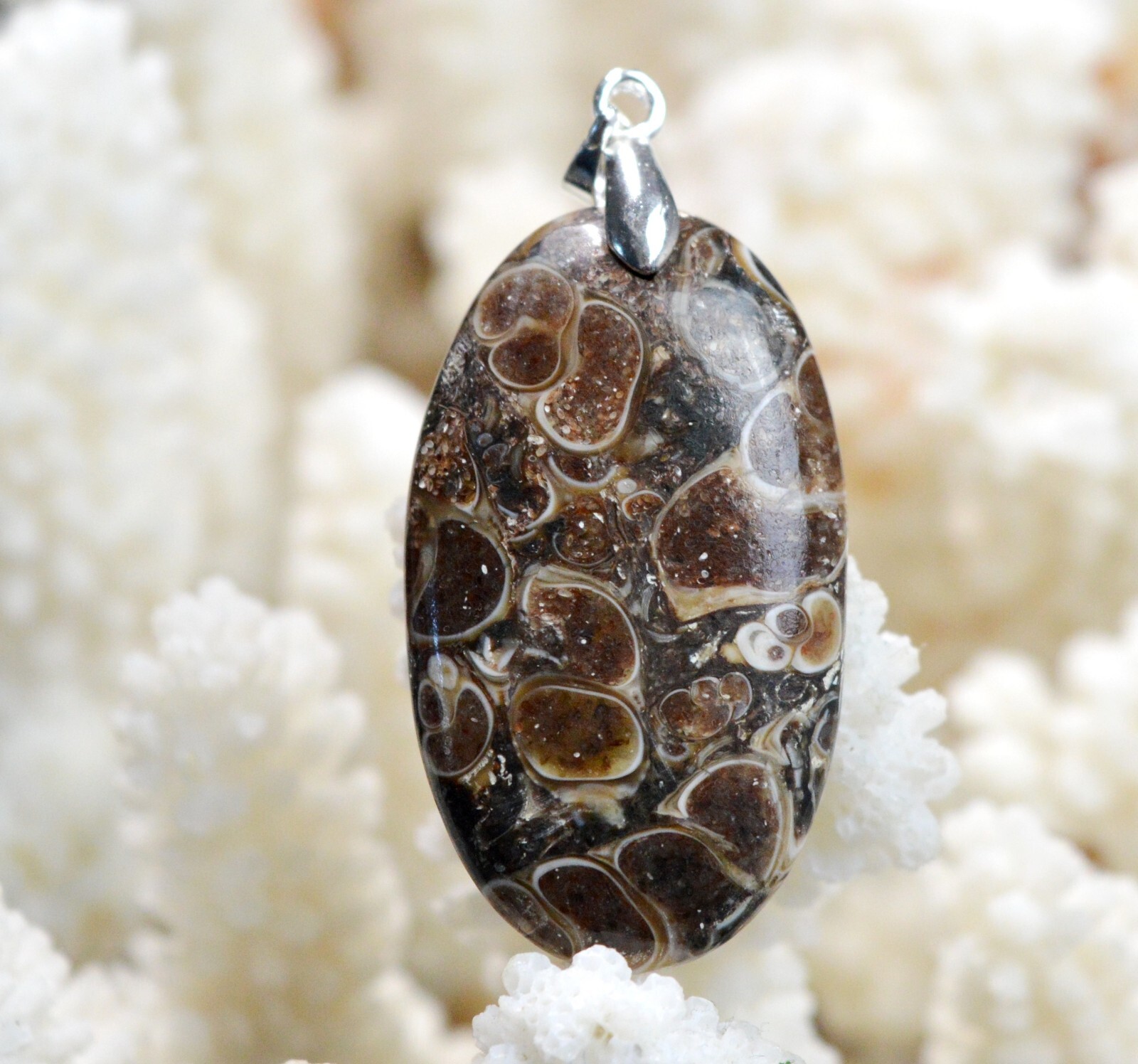 Agate turitelles 36 carats cabochon de collection en pierre naturelle des USA ref DV26