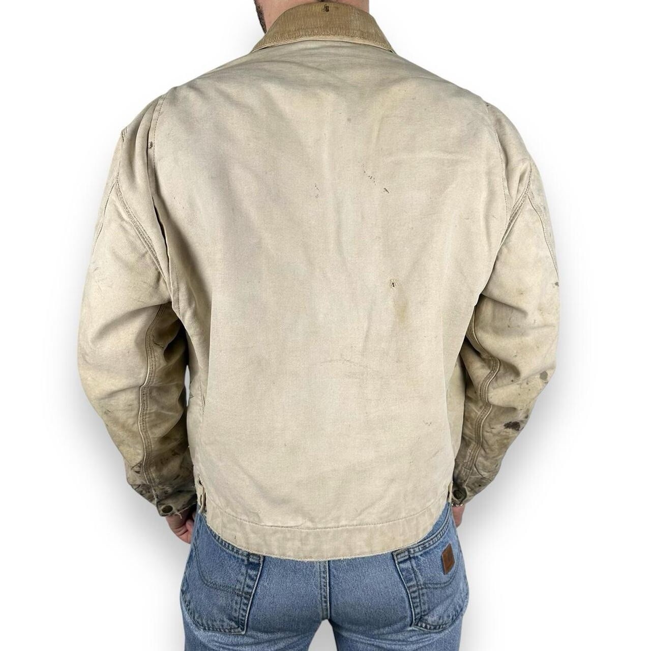 RARE Vtg Carhartt 1989 ‘100 Years of Carhartt’ Detroit Jacket, Tan, Fits L CB446 image 5