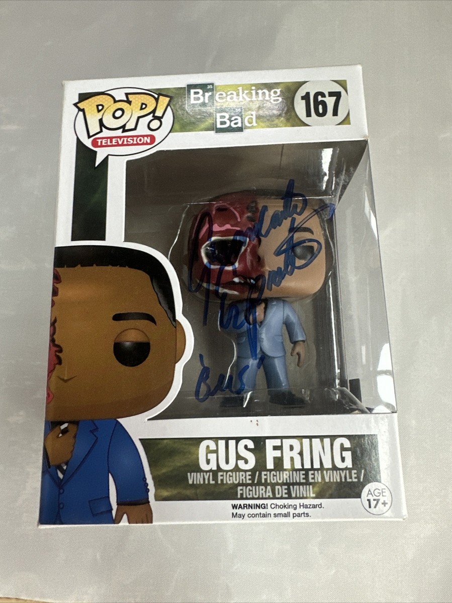 Funko Pop! Breaking Bad #167 Dead Gus Fring Signed By Funko Pop! Breaking Bad #167 Dead Gus Fring Signed By