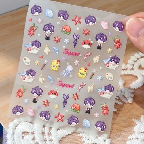 Adesivo Portapenne Love and Deepspace Versione Q Decorazione Manicure Stereoscopica - Foto 6 di 10