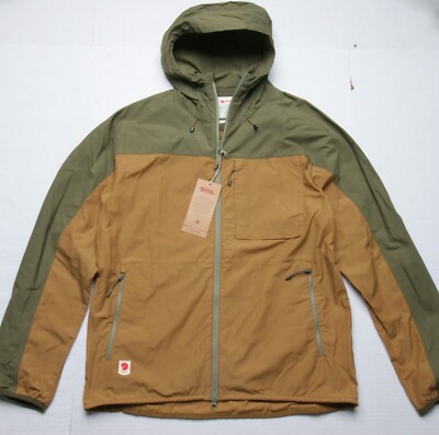 FjallRaven High Coast Wind Jacket (M) Buckwheat Brown / Green 82606
