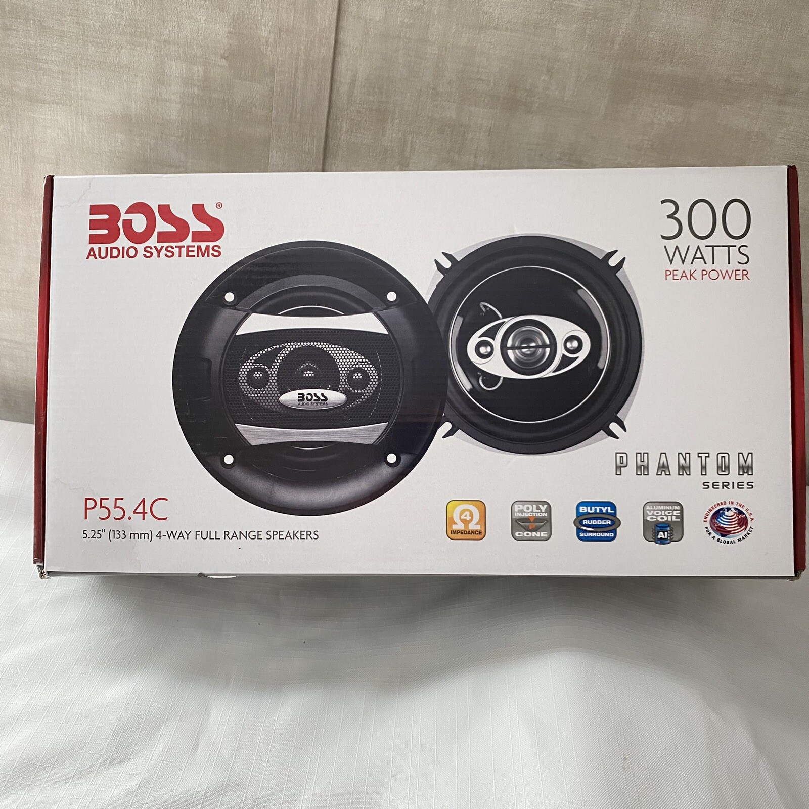BOSS Audio Systems P55.4C Phantom Series 5.25 Inch Car Stereo Door Speakers
