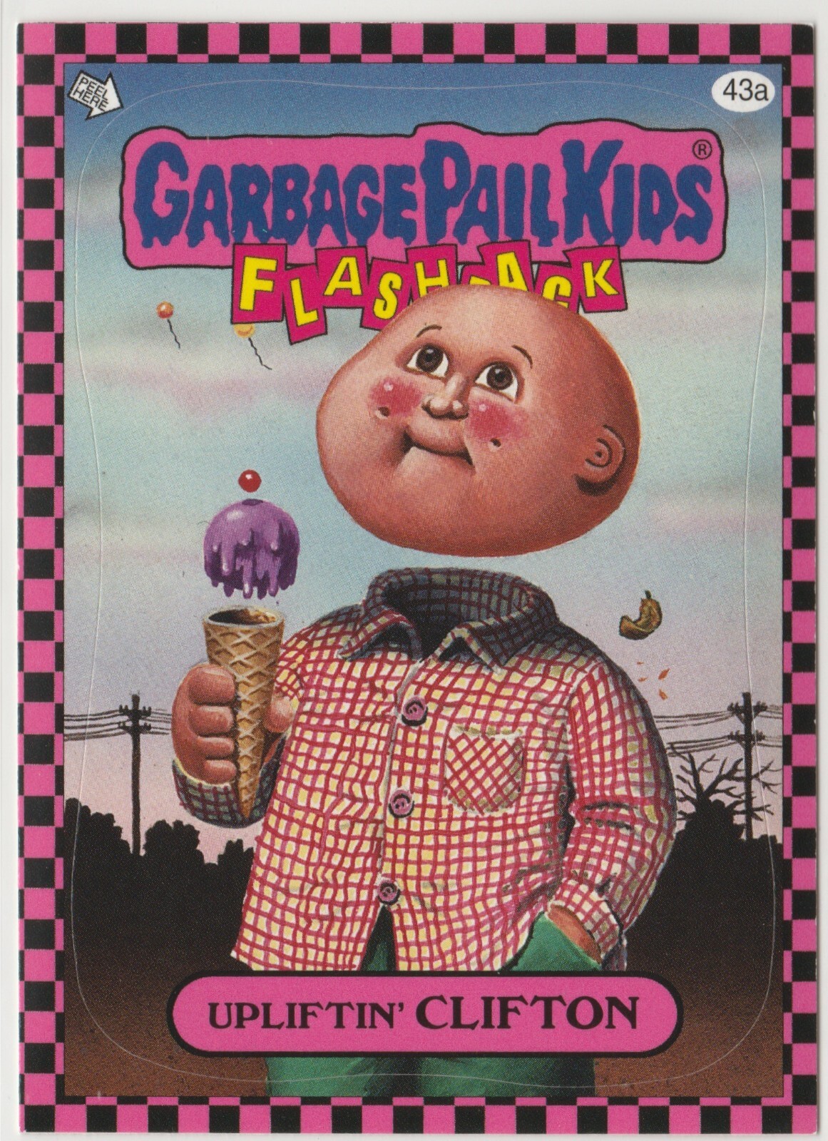 Punk Pink Garbage Pail Kids GPK 2010 Flashback Series 1 Upliftin Clifton #43a