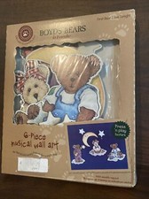 Boyds Bears and Friends 6pc Musical Wall Art Cardboard Set New 2002
