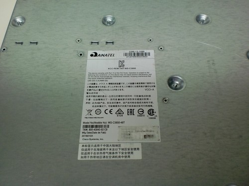 Cisco WS-C3850-48T-S 48-Port Gigabit Network Switch + Power Supply Read - Picture 10 of 10