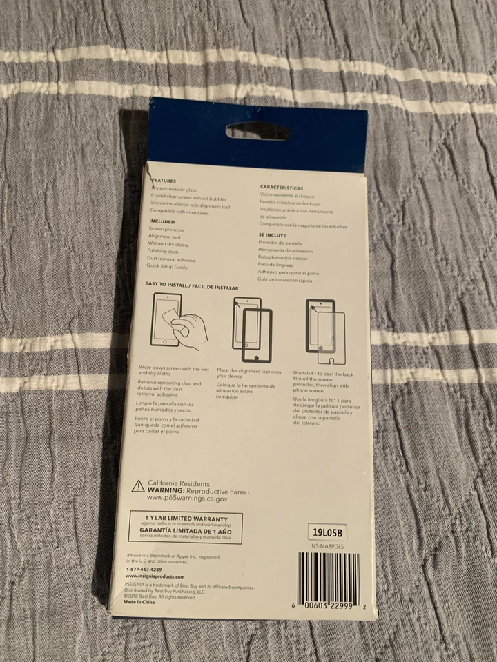 Insignia - Protector Pantalla Cristal Templado para iPhone 7 plus y 8 plus Transparente Foto 2 de 2