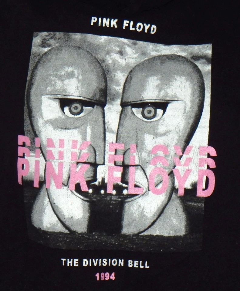 Sudadera con Capucha Pink Floyd Vintage “The Division Bell 1994” Unisex Talla Pequeña Negra # Foto 2 de 4
