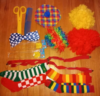 Vtg Clown Lot Wigs Japan Kane Kalon West Germany Costume Circus Afro Rainbow 