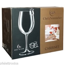Confezione da 6 CALICI 25cl per vino rosso bianco - Chef e Sommelier 