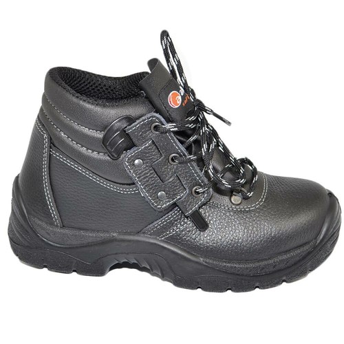 Scarpe da lavoro uomo antinfortunistiche alte stivaletto pelle nero  antiscivolo | eBay