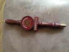 Henry Weinhard's "Amber Ale"   Wooden Long  Tap Handle - Rare -