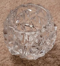 Tiffany and Company Crystal Candle Holder Votive Tea Light Style Rock Cut Design