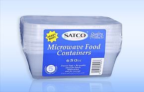 5 X Plastic Container With Lid Food Storage Box 650ML Microwave Freezer Safe - Picture 1 of 2