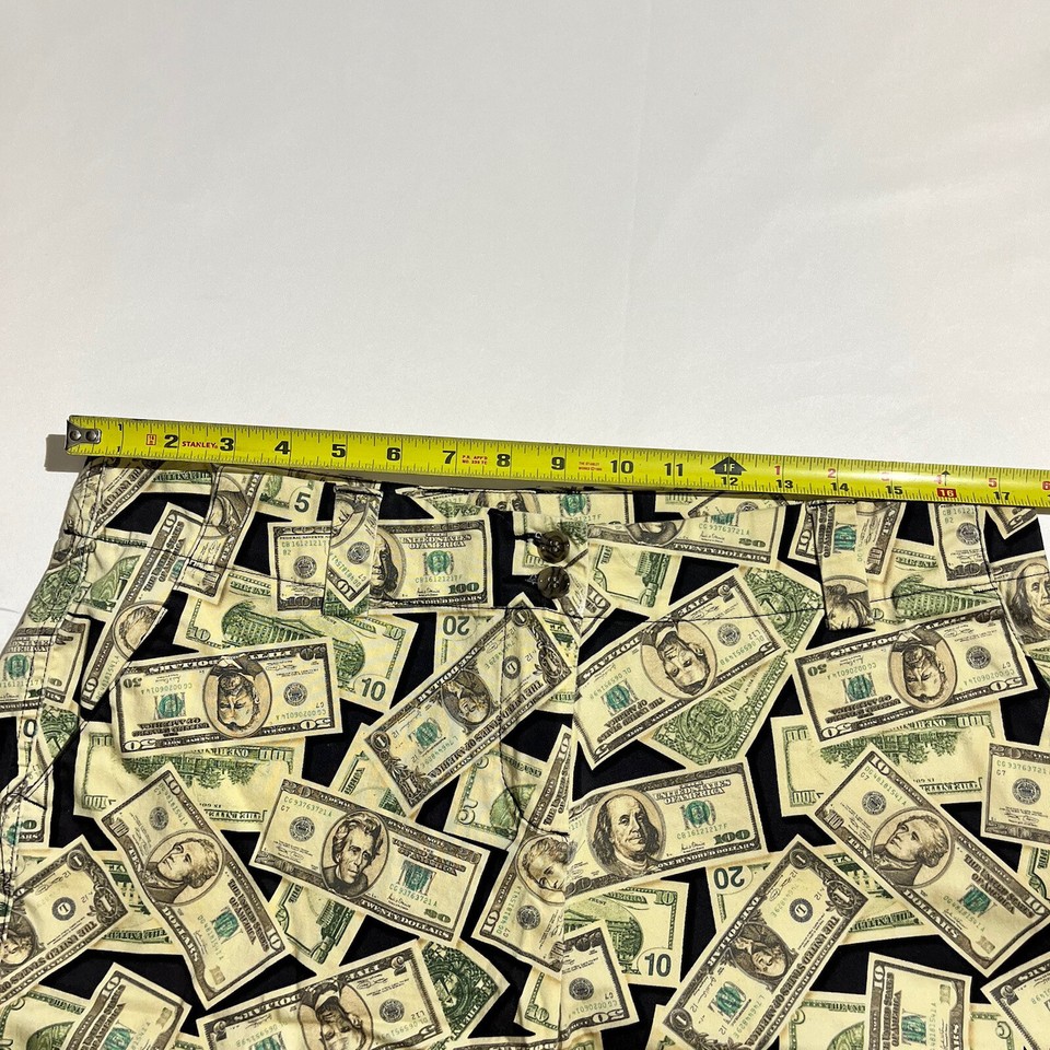 Vintage Loudmouth Ladies Shorts Money Dollar Bill Golf Summer Casual 10