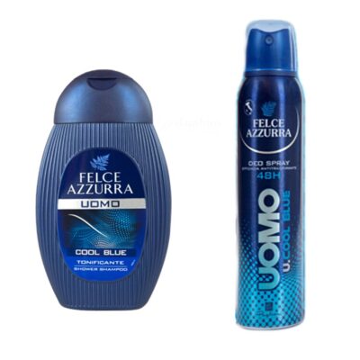 PAGLIERI Felce Azzurra Uomo Set - Deo Cool Blue 150ml + Duschgel Cool Blue 250ml