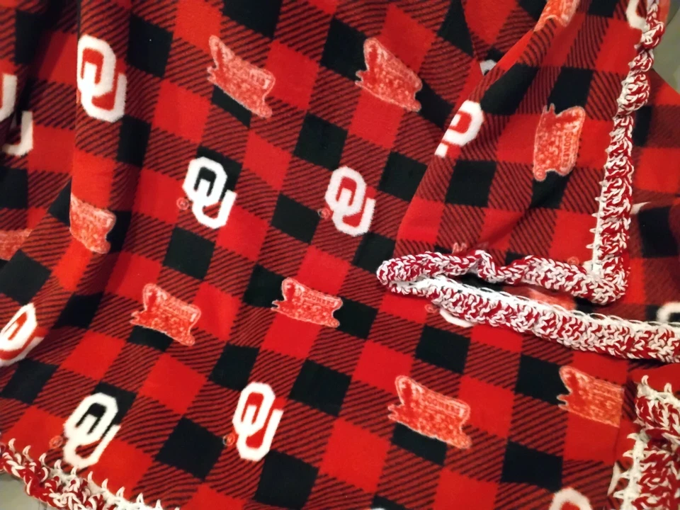 Manta polar OU Boomer Sooners Oklahoma University College súper volantes Foto 2 de 4