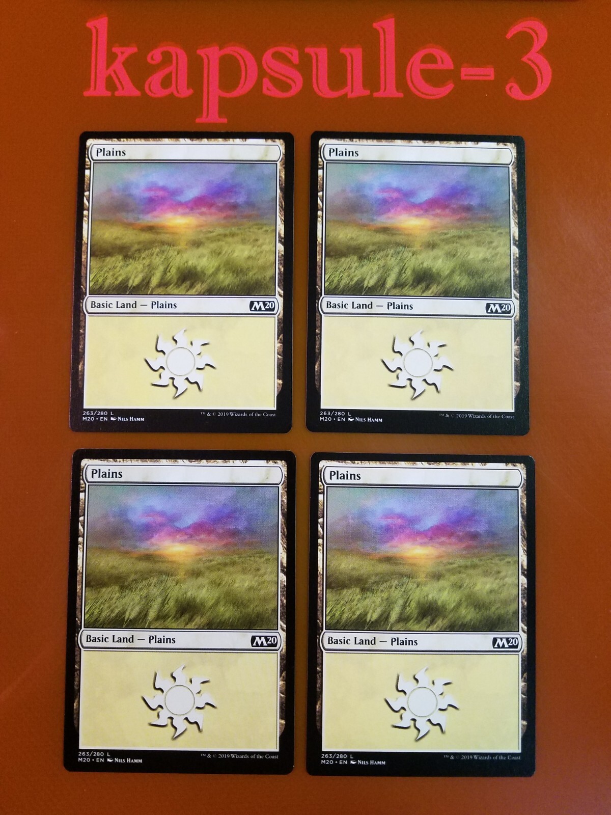 4x Plains | Basic Land 263/280 | M20 Core Set 2020 | MTG Magic Cards