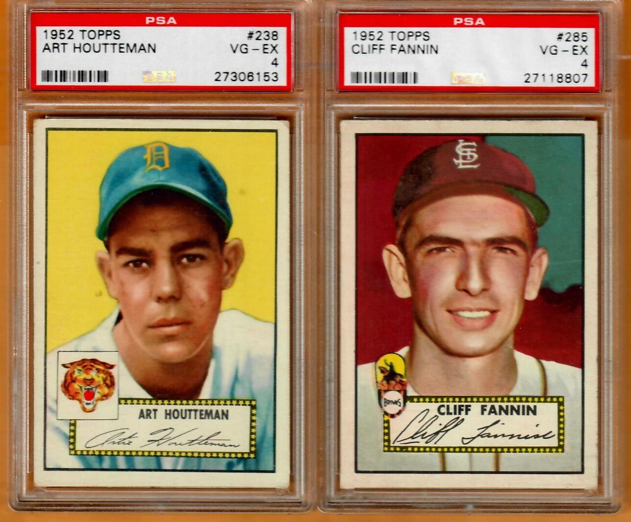 1952 Topps Cliff Fannin #285 PSA 4 VG-EX
