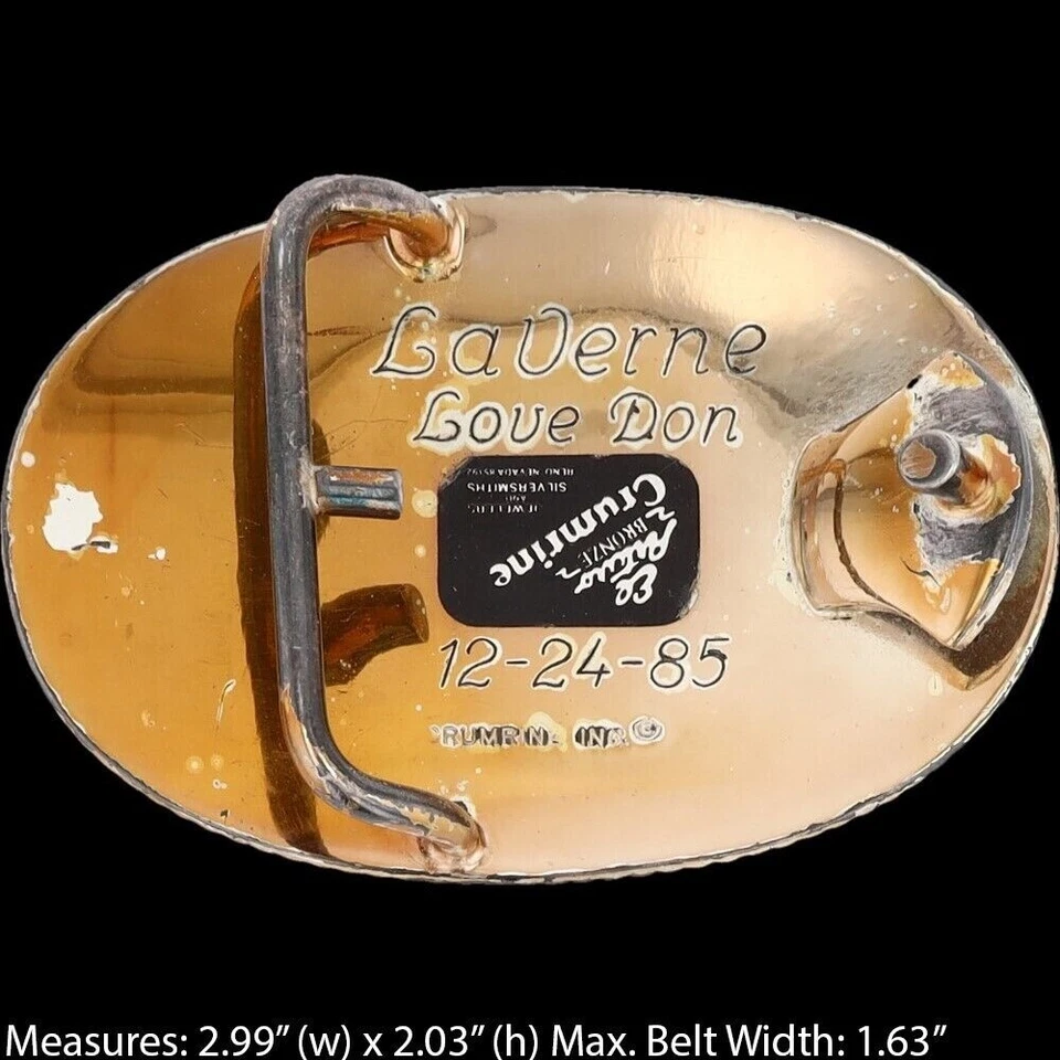 Hebilla de cinturón vintage G plateada rosa flor femenina vaquera niñas rodeo años 80 Foto 4 de 4