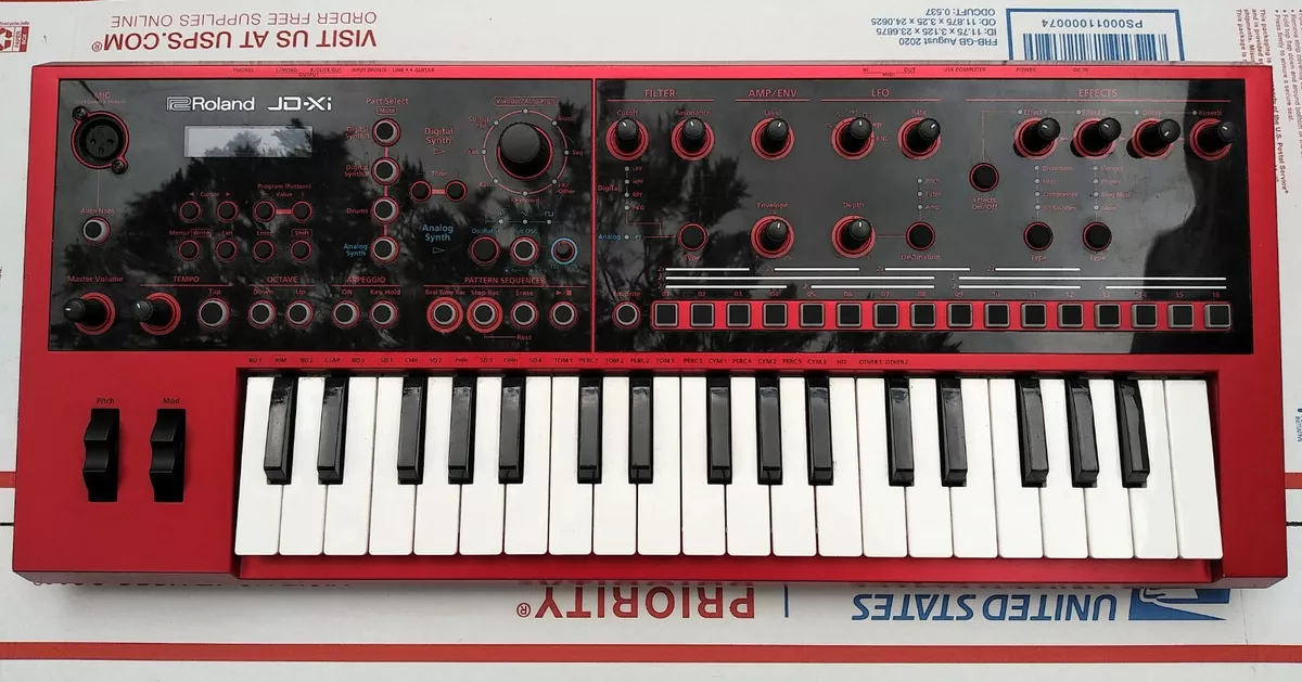 Roland JD-Xi JDXI Limited Edition V1.5 Red & Black Analog