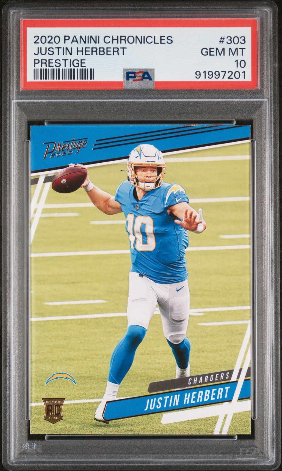 Justin Herbert Panini Chronicles Prestige #303 Base