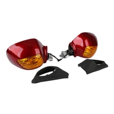 Red Rear View Mirror W/ Turn Signal Fit For Honda Goldwing GL1800 2001-2017 15