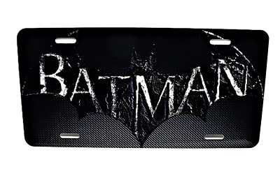 BATMAN CARBON FIBER LOOK BACKGROUND METAL NOVELTY CAR LICENSE PLATE AUTO TAG