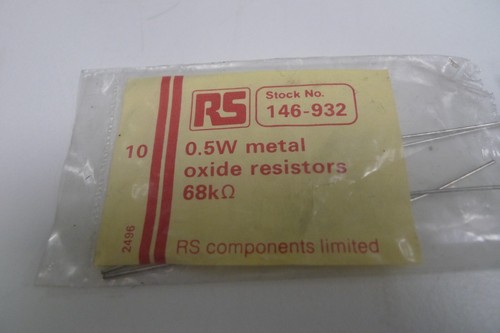 Resistor Metal Oxide 62 ohms 82 ohms 68k 820k 2% 1/2 Watt Vintage Radio Spares - Picture 58 of 75