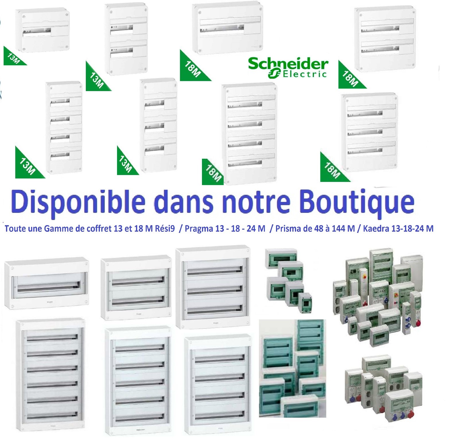 Coffret électrique 26 modules Resi9 2 rangées R9H13402 tableau nu - 4