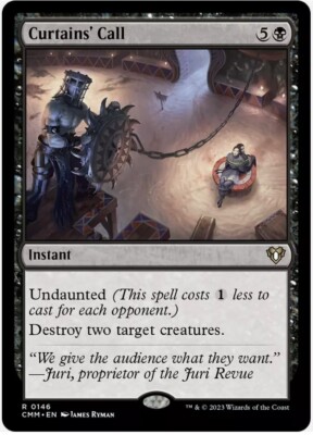 Curtain Call Commander  Masters Magic The Gathering MTG black rare instant card