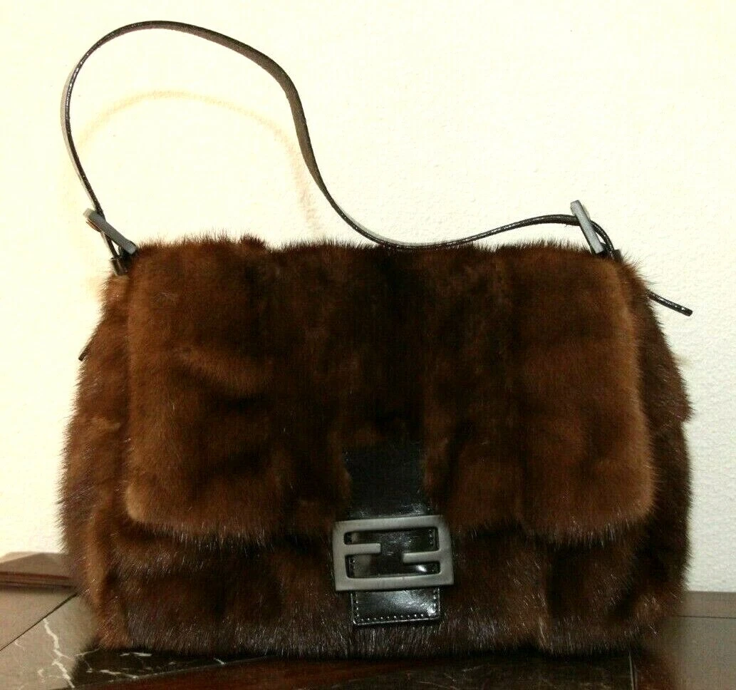 Louis Vuitton Mink Fur Shoulder Bag in Brown