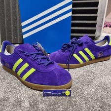 Adidas Trimm Star Purple / Slime UK 9.5 (Plus Pin)