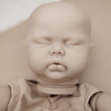 Cute 24in Reborn Baby Doll Unpainted Kit DIY Part With Cloth Body Birthday Gift