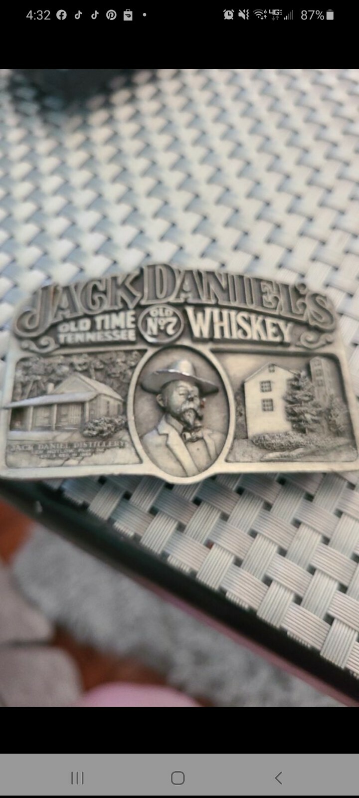 BELT BUCKLE JACK DANIELS TENNESSEE WHISKEY HAND MADE … Gem