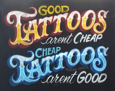 Tattoo Shop Policy Print vintage style ink flash carolina usa decor parlor