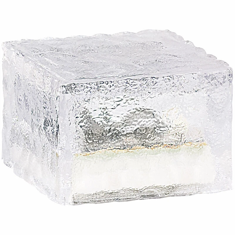 Lunartec Solar-LED-Glasbaustein mit Lichtsensor 4er-Set groß (10x10cm), IP44 - Bild 3 von 4